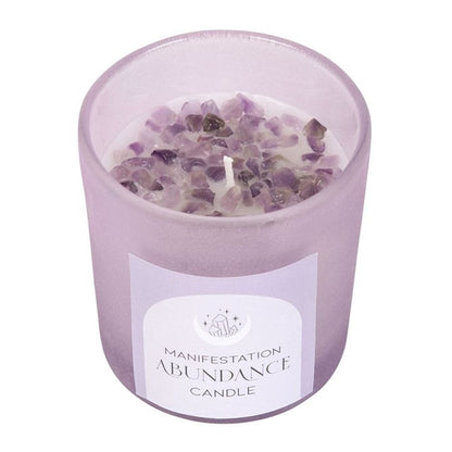 Abundance French Lavender Crystal Chip Candle | Calming Colour