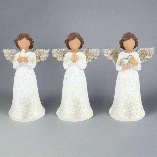 Angel Figurines | Peace, Pray, Love | Child Angels | Calming Colour