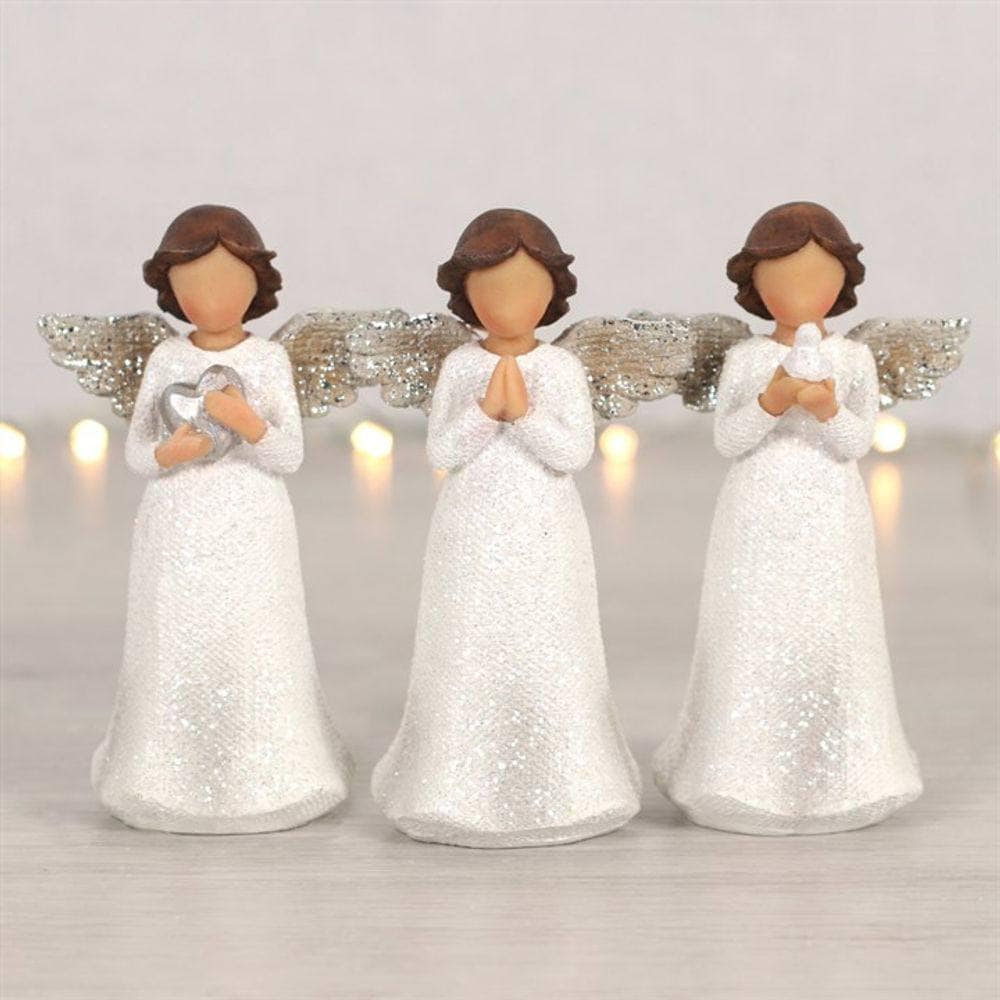 Angel Figurines | Peace, Pray, Love | Child Angels | Calming Colour