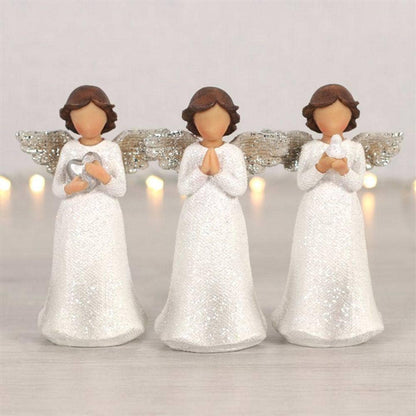 Angel Figurines | Peace, Pray, Love | Child Angels | Calming Colour