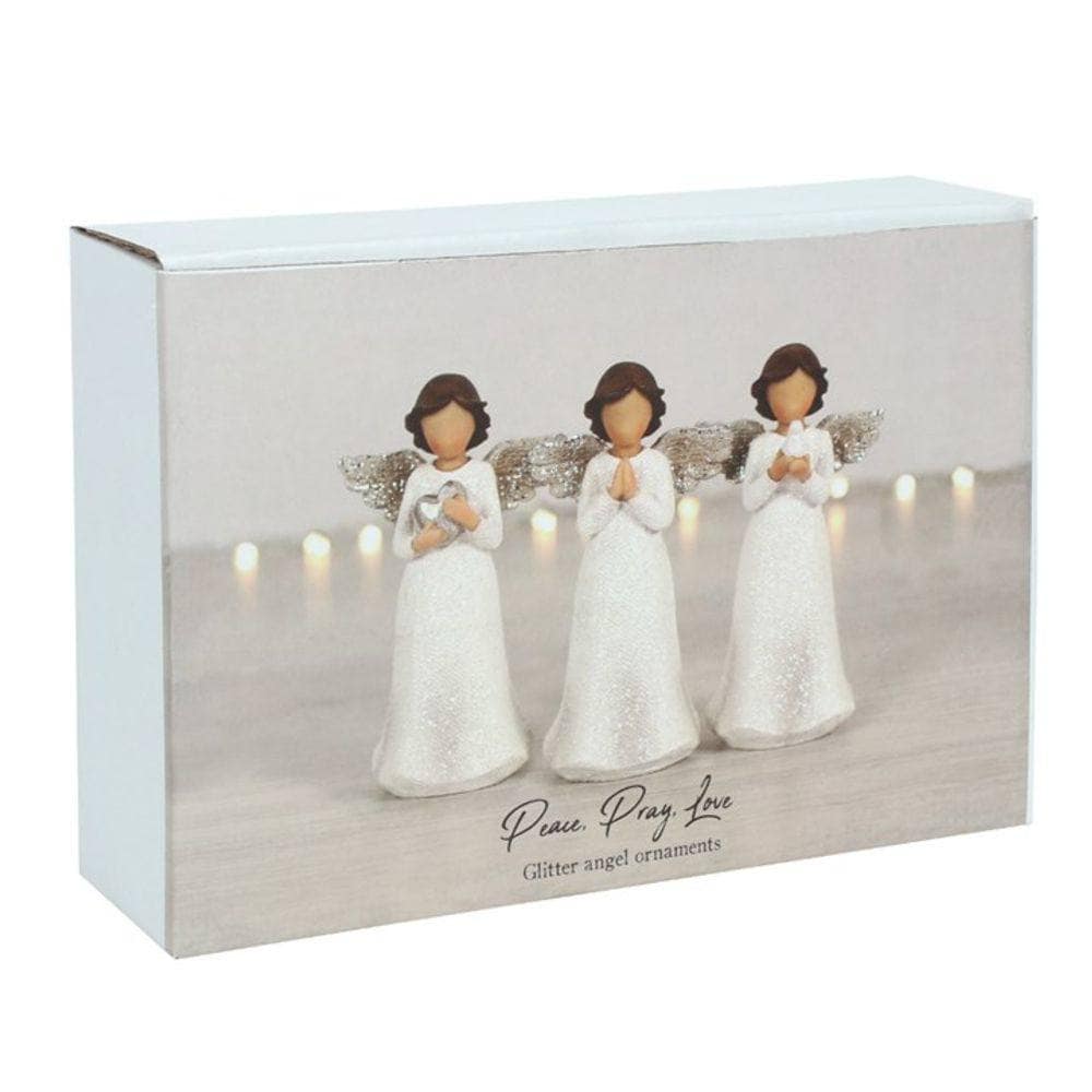 Angel Figurines | Peace, Pray, Love | Child Angels | Calming Colour