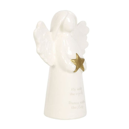 Angel Ornament 'Fly With The Angels Sentiment' | Calming Colour