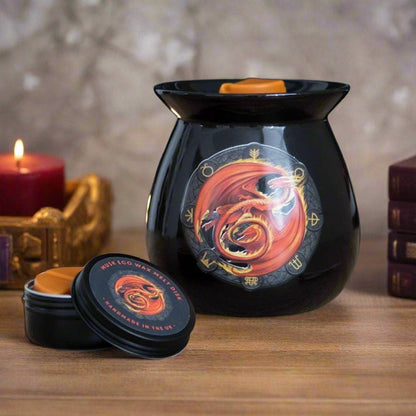 Anne Stokes | 'Beltane' Wax Melt Burner Gift Set | Calming Colour