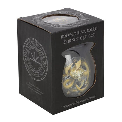 Anne Stokes | 'Imbolc' Wax Melt Burner Gift Set | Calming Colour