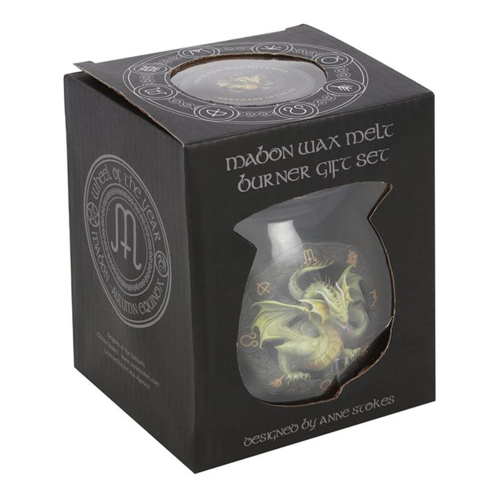 Anne Stokes | 'Mabon' Wax Melt Burner Gift Set | Calming Colour