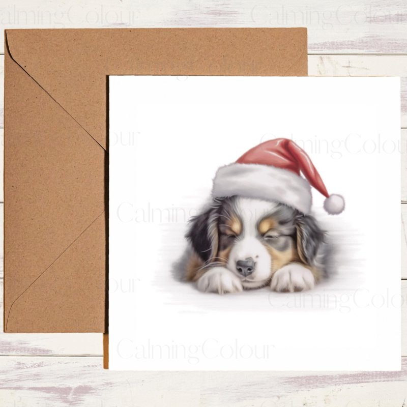Australian Shepherd Sleeping | Christmas Card | Christmas Card