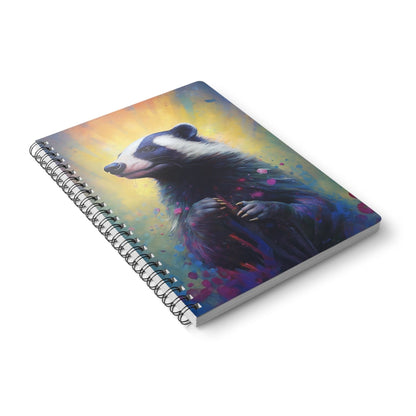 Badger Smiling | Softcover Notebook | Calming Colour