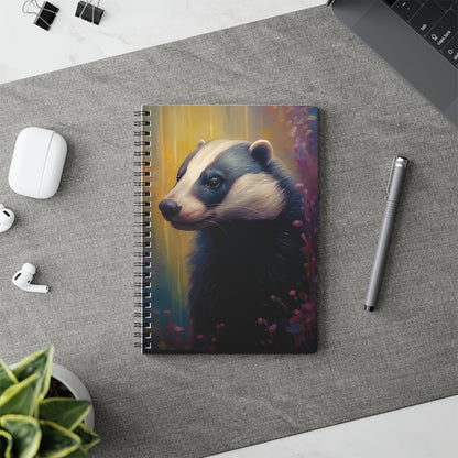 Badger Print | Softcover Notebook | Calming Colour