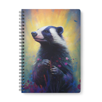 Badger Smiling | Softcover Notebook | Calming Colour