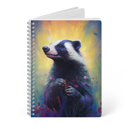 Badger Smiling | Softcover Notebook | Calming Colour