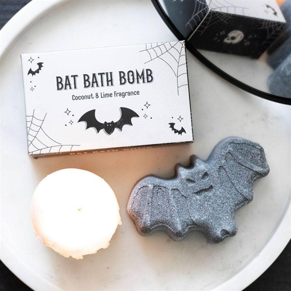 Bat Shaped Coconut & Lime Bath Bomb | Calming Colour