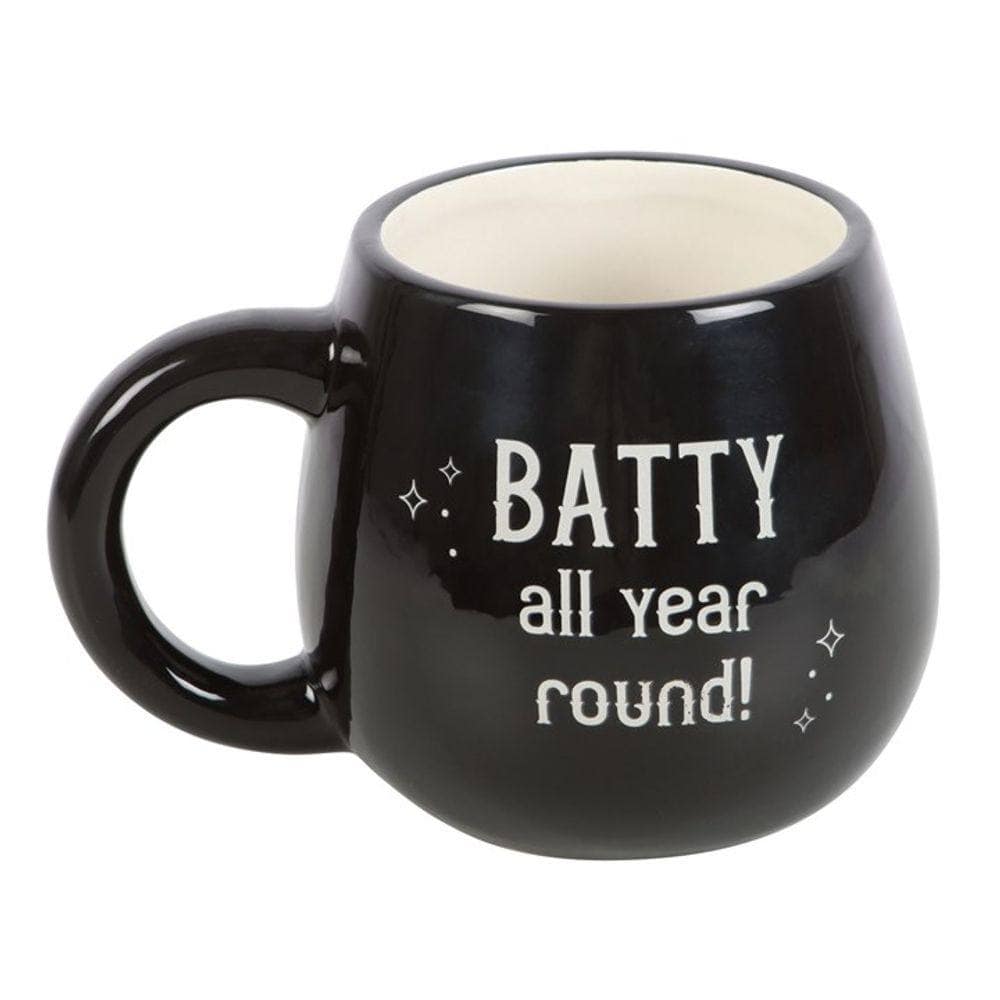 Batty All Year Round Rounded Peekaboo Mug | Calming Colour