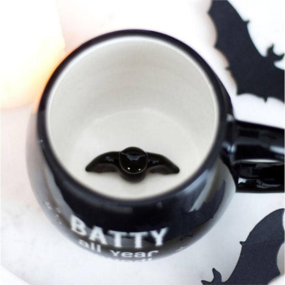 Batty All Year Round Rounded Peekaboo Mug | Calming Colour