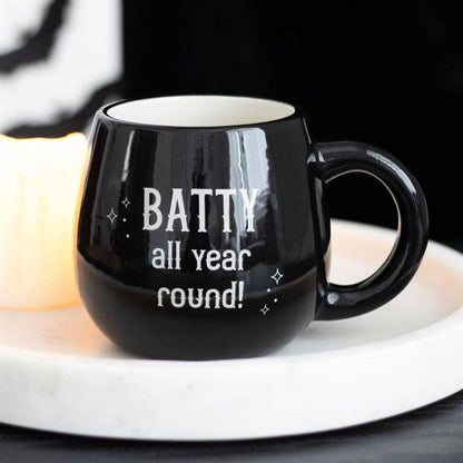 Batty All Year Round Rounded Peekaboo Mug | Calming Colour