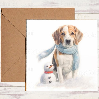 Beagle with Festive Charm | Christmas Greeting Card | Christmas Card