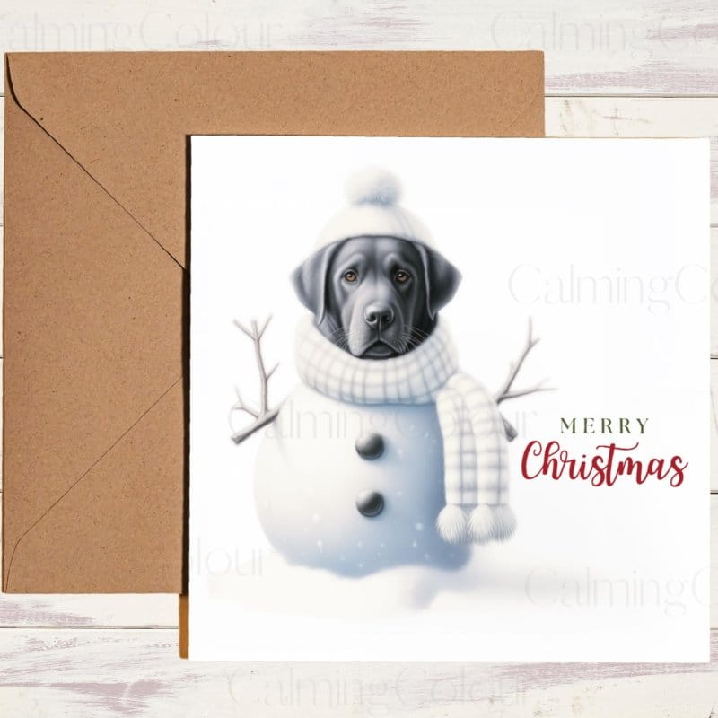 Black Labrador Christmas Card | Dog Lover Greeting Card | Christmas Card