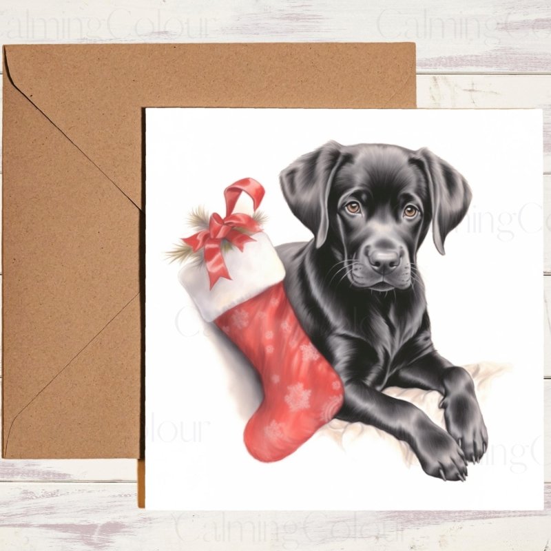 Black Labrador Christmas Card | Dog Lover Greeting Card | Christmas Card