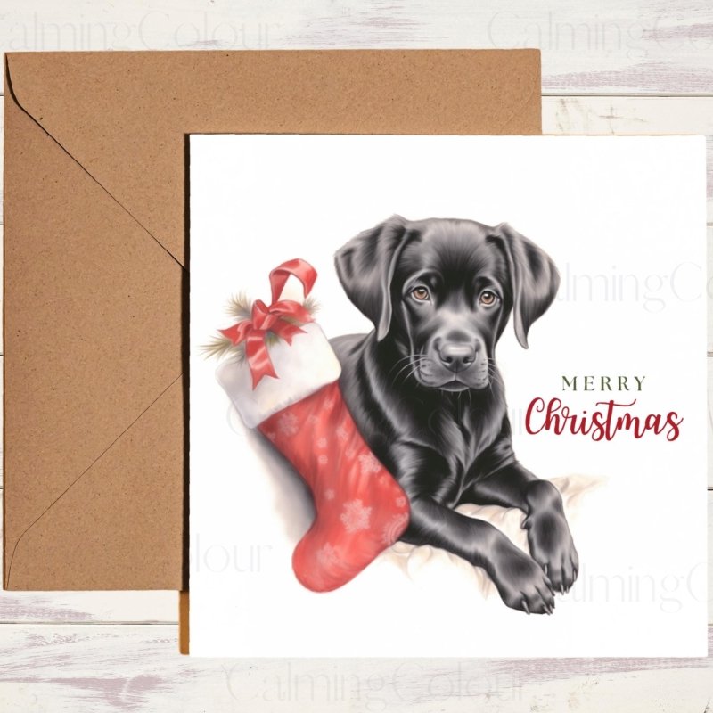 Black Labrador Christmas Card | Dog Lover Greeting Card | Christmas Card