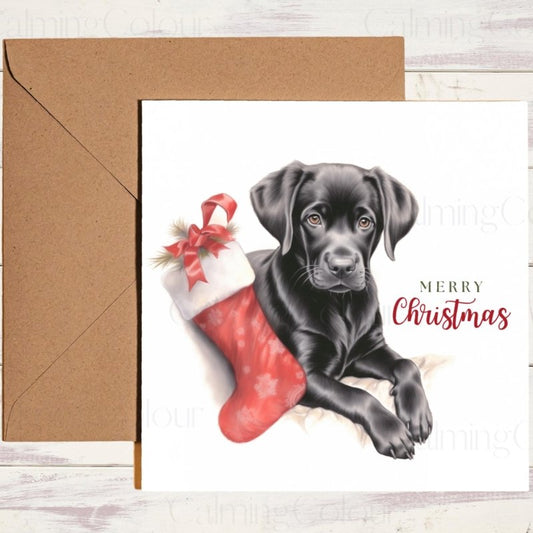 Black Labrador Christmas Card | Dog Lover Greeting Card | Christmas Card