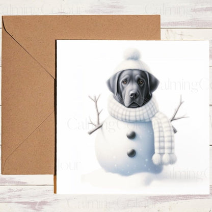 Black Labrador Christmas Card | Dog Lover Greeting Card | Christmas Card