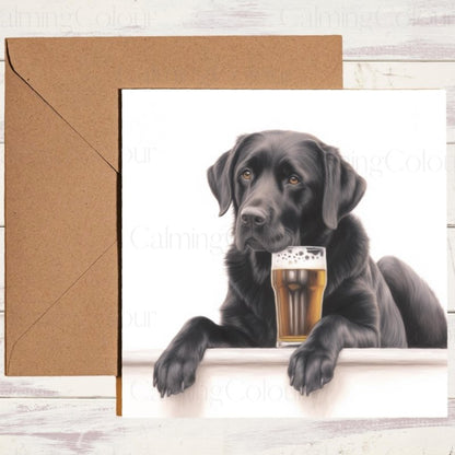 Black Labrador Father's Day Card | With Love | Father's Day