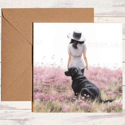 Black Labrador Mother's Day Card | Dog Greeting Card for Mum | Mother's Day Card