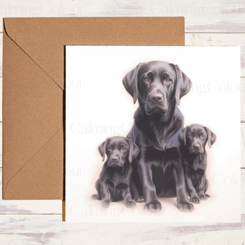 Black Labrador Mother's Day | Greeting Card for Mum | Mother's Day Card