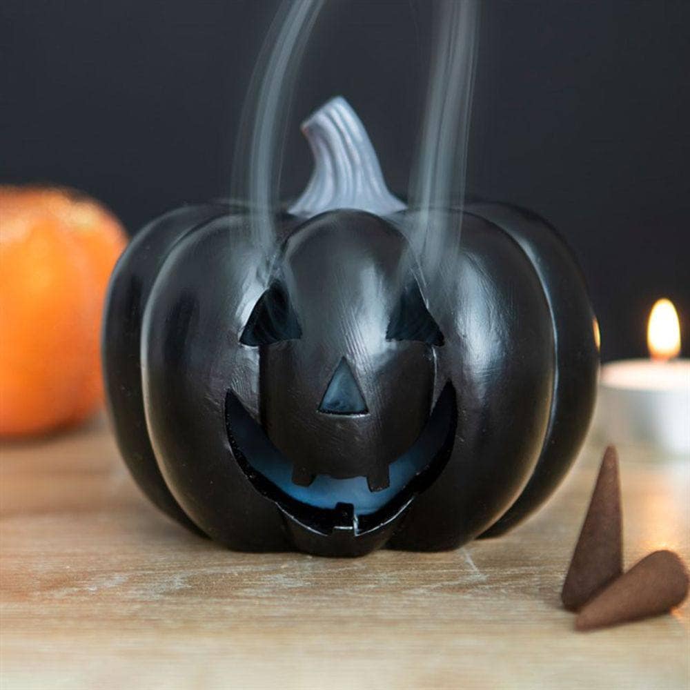 Black Pumpkin Incense Cone Holder | Calming Colour