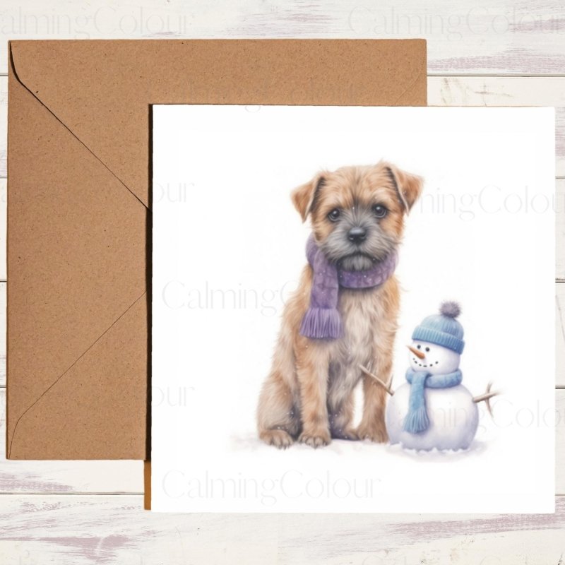 Border Terrier Christmas Card | Personalised Greeting | Christmas Card