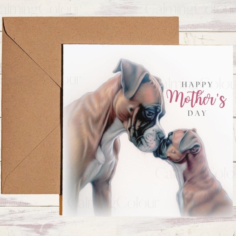 Boxer Mother's Day | Dog Greeting Card for Mum | Mother's Day Card