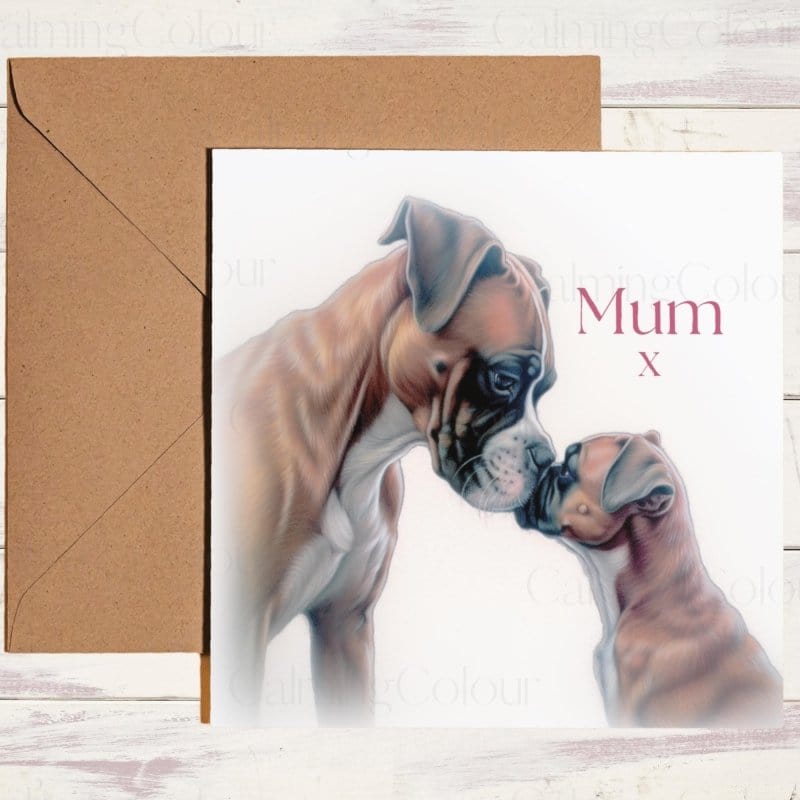 Boxer Mother's Day | Dog Greeting Card for Mum | Mother's Day Card