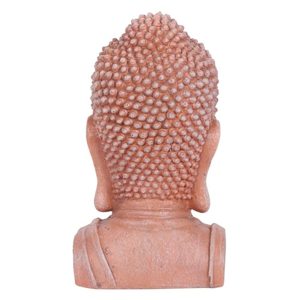 Buddha Head Ornament (41cm) | Terracotta Effect | Calming Colour