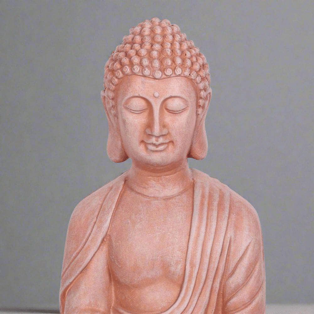 Buddha Statue Sitting | Terracotta Effect | Calming Colour