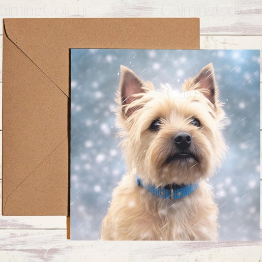 Cairn Terrier Christmas Card | Winter Snow | Christmas Card
