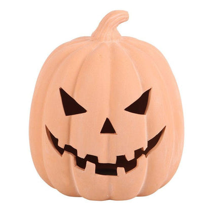 Carved Pumpkin Ornament | 22cm Terracotta | Calming Colour