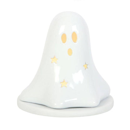 Ceramic Ghost Tealight | Incense Cone Holder | Calming Colour