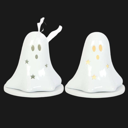 Ceramic Ghost Tealight | Incense Cone Holder | Calming Colour