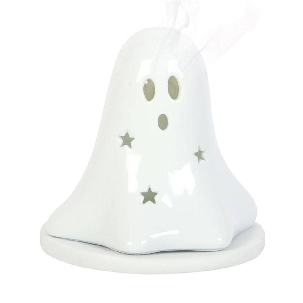 Ceramic Ghost Tealight | Incense Cone Holder | Calming Colour