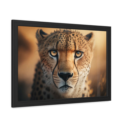 Cheetah - FRAMED Print "Whispers of the Savannah: Cheetah's Gaze" | Calming Colour