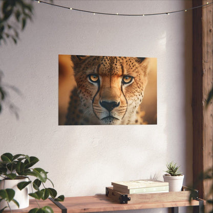 Cheetah - POSTER Print "Whispers of the Savannah: Cheetah's Gaze" | Calming Colour