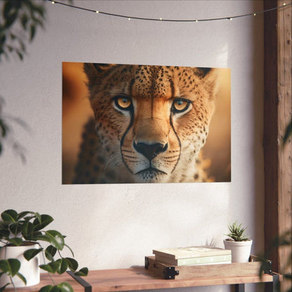 Cheetah - POSTER Print "Whispers of the Savannah: Cheetah's Gaze" | Calming Colour