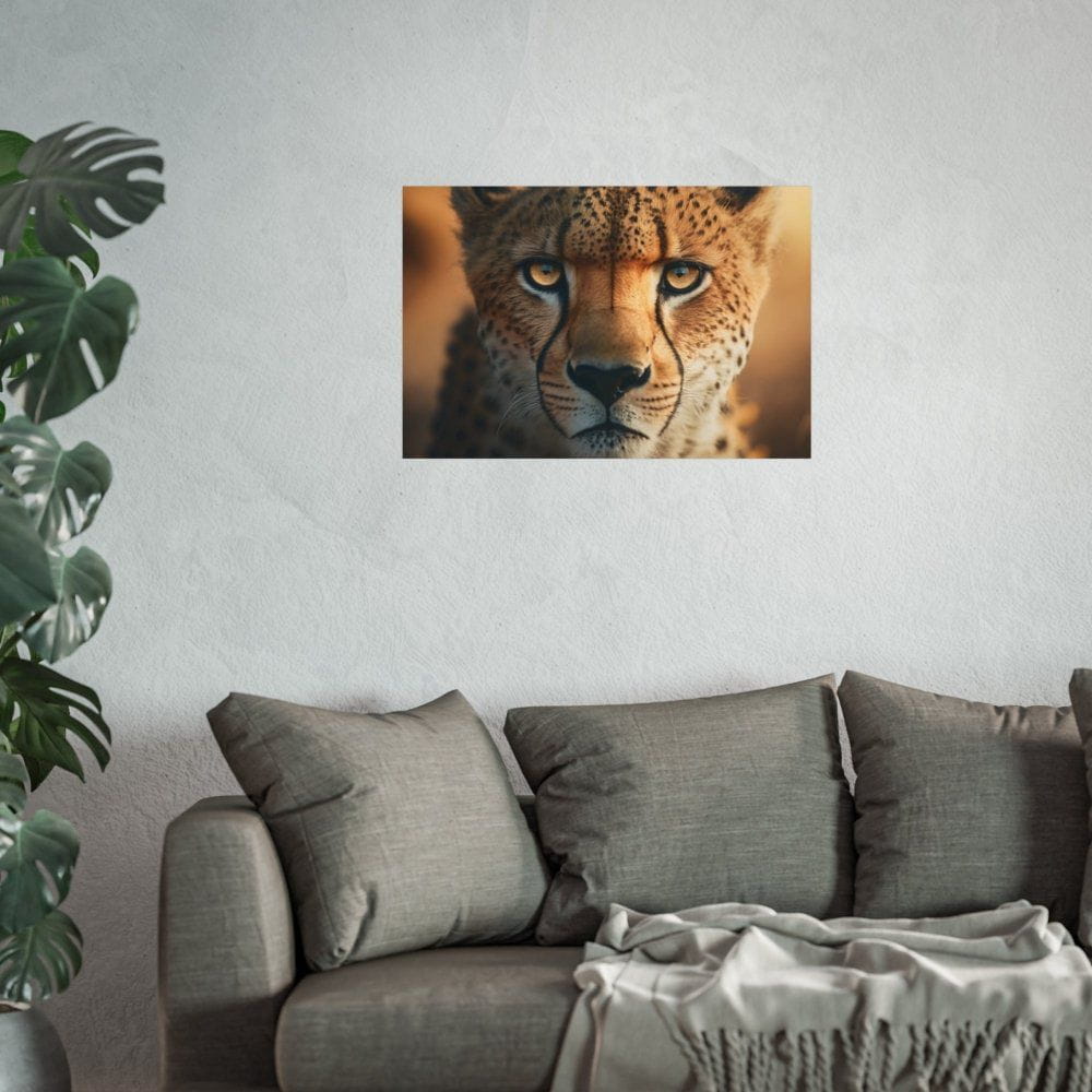 Cheetah - POSTER Print "Whispers of the Savannah: Cheetah's Gaze" | Calming Colour