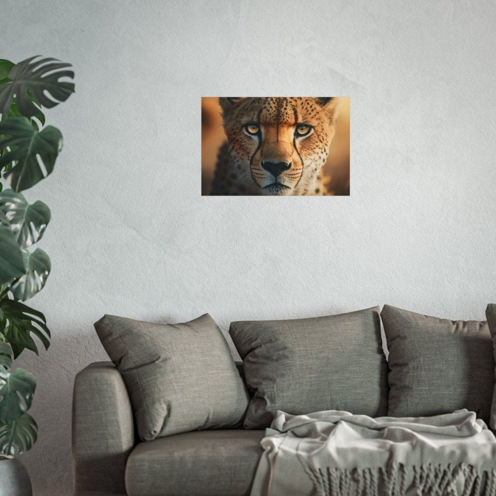 Cheetah - POSTER Print "Whispers of the Savannah: Cheetah's Gaze" | Calming Colour