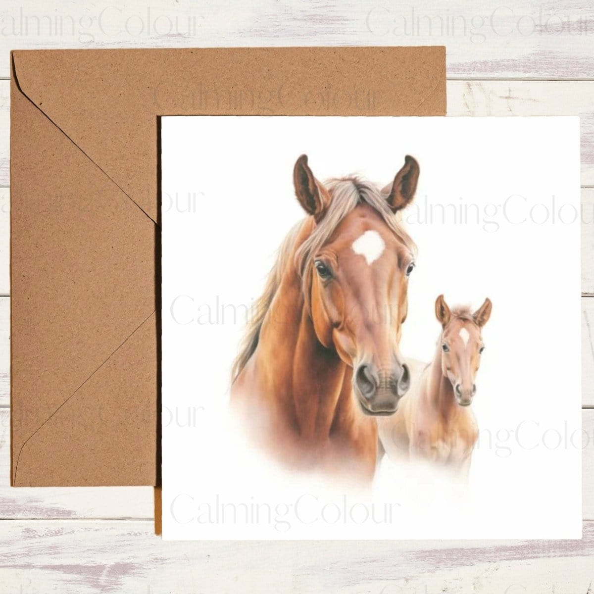 Chestnut Horse Mother's Day Card | Single Card | Calming Colour