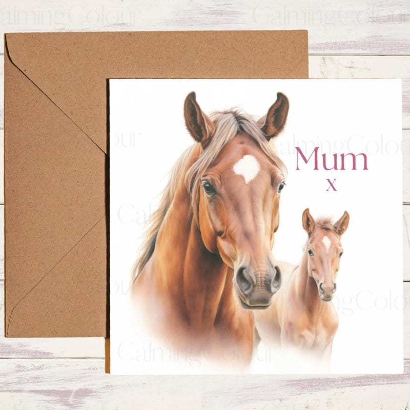 Chestnut Horse Mother's Day Card | Greeting Card for Mum | Mother's Day Card