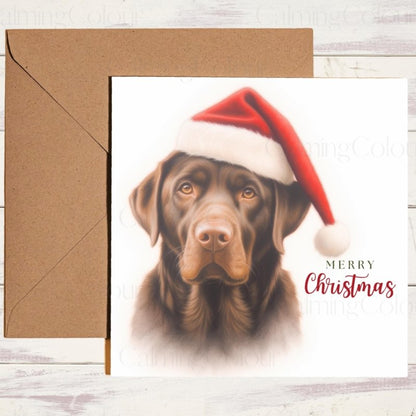 Chocolate Labrador Christmas Card MultiPack (10 or 20) | Card Multipack