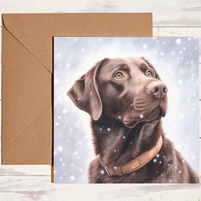 Chocolate Labrador Christmas Card MultiPack (10 or 20) | Card Multipack
