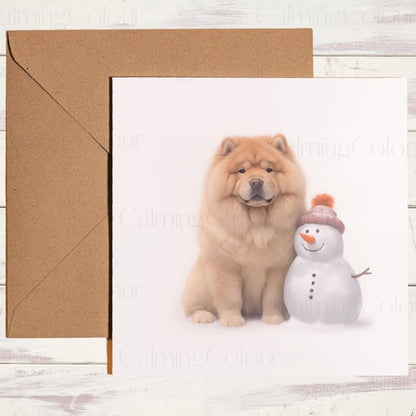 Chow Chow in Snow | Christmas Card | Christmas Card