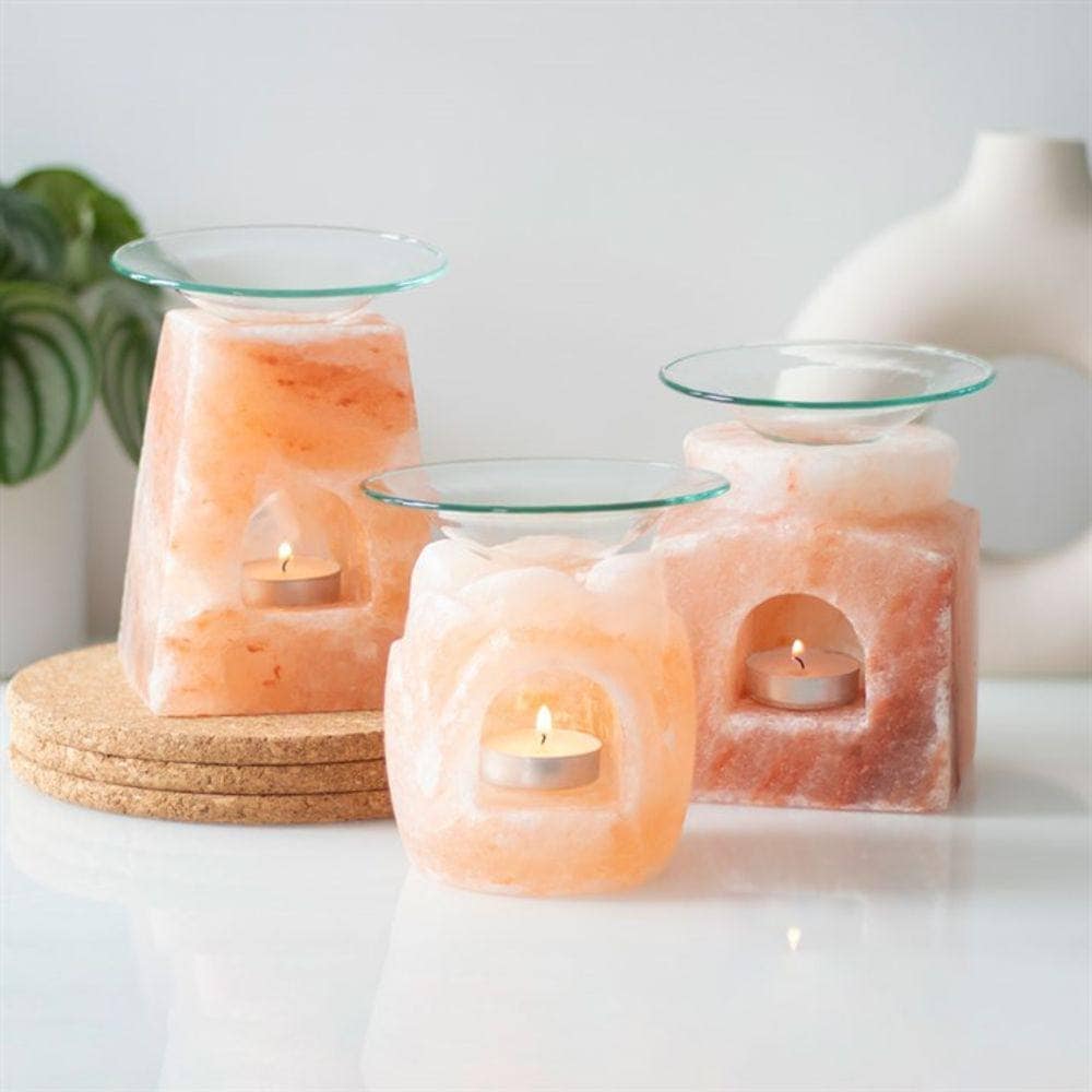 Cube Himalayan Salt Oil Burner | Calming Colour