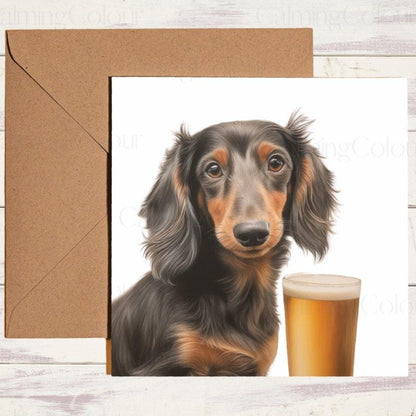 Dachshund Father's Day Card | With Love | Father's Day